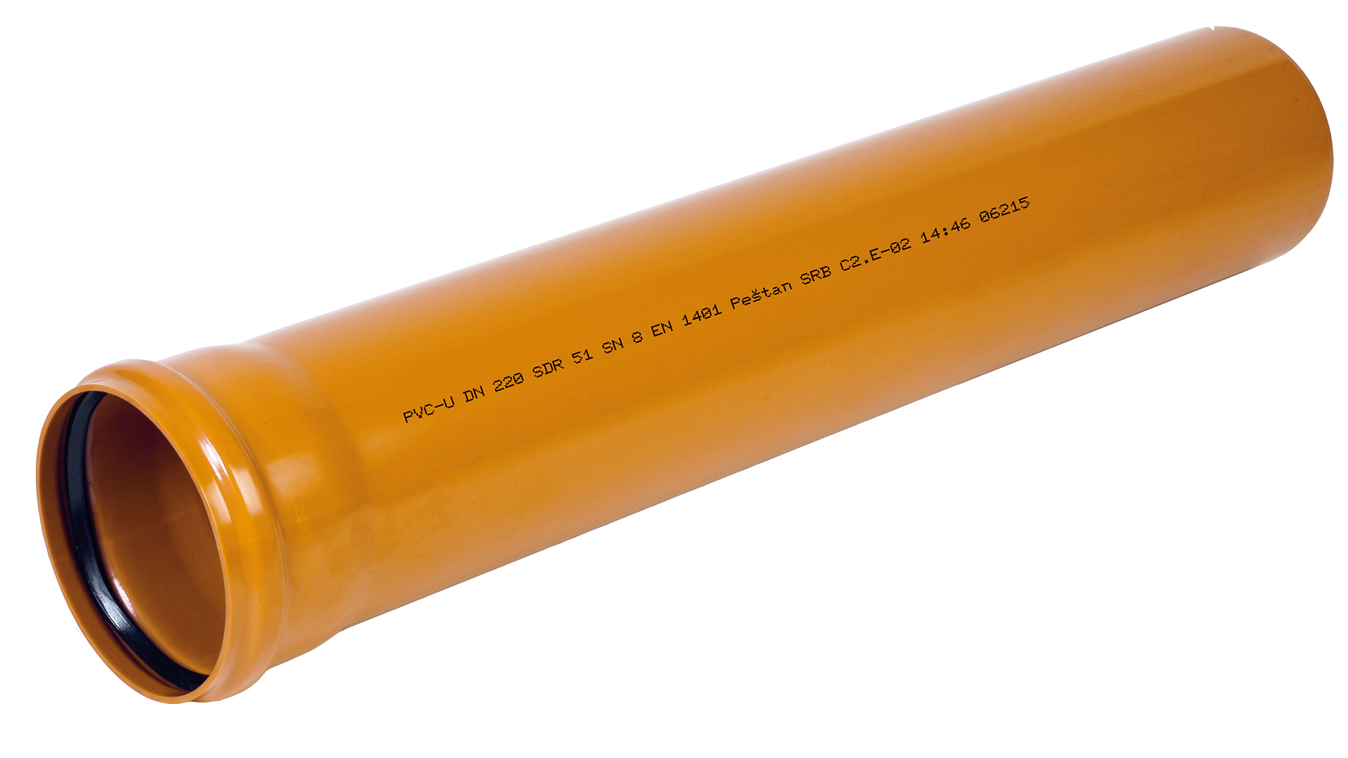 PVC caurule ar uzmavu DN110/1000 SN4 (SDR41)